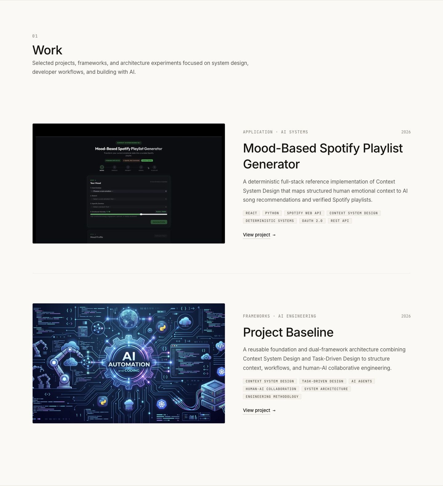 After · visual project showcases, captured at 1440px desktop width