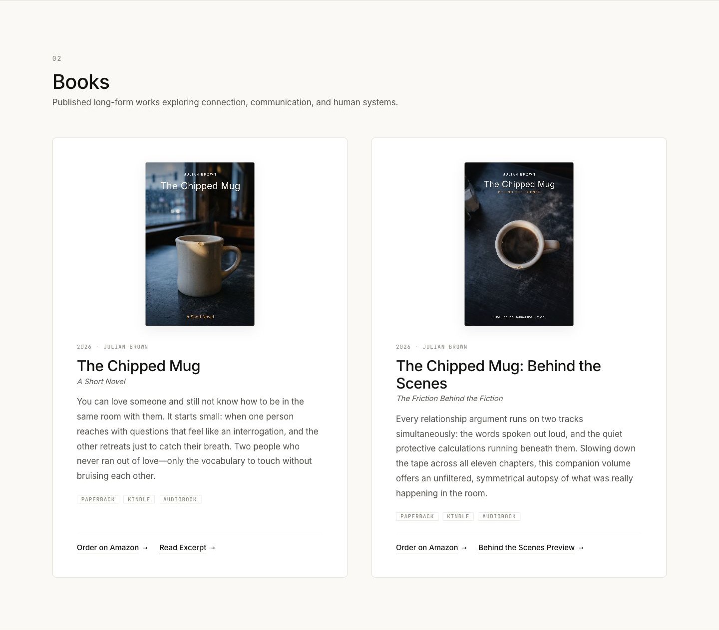 Books joins the original site, captured at 1440px desktop width