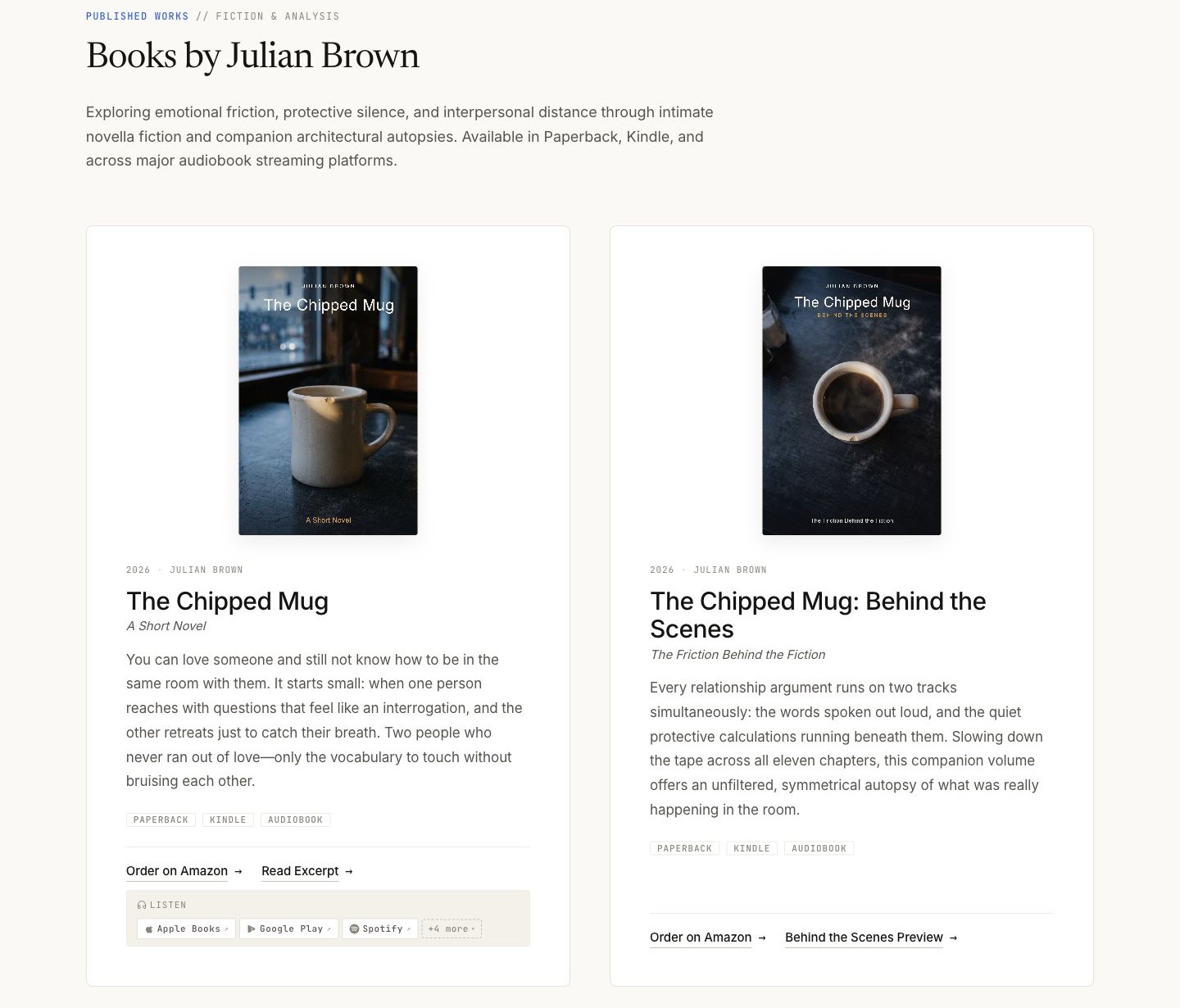 A dedicated home for the books, captured at 1440px desktop width